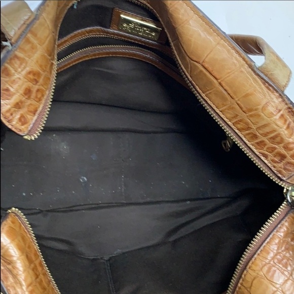 Ralph LAURN CROC EMBOSSED SATCHEL - Picture 8 of 10